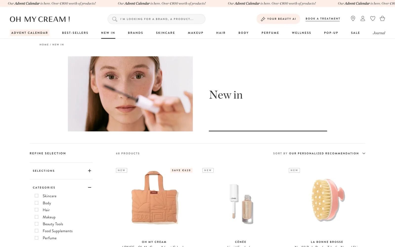 The New in page on en.ohmycream.com