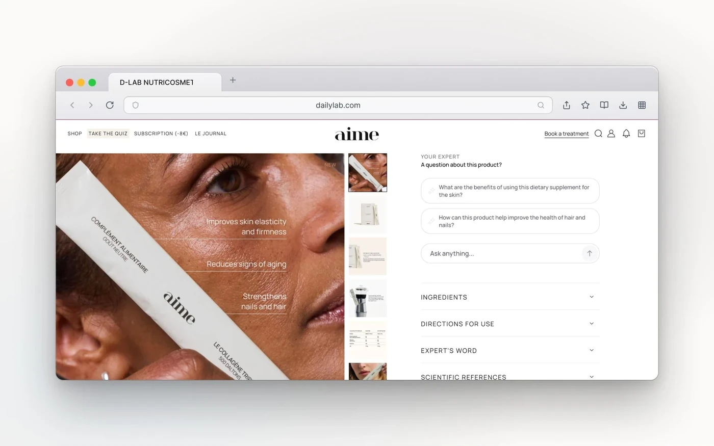 Aime.co AI shopping assistant