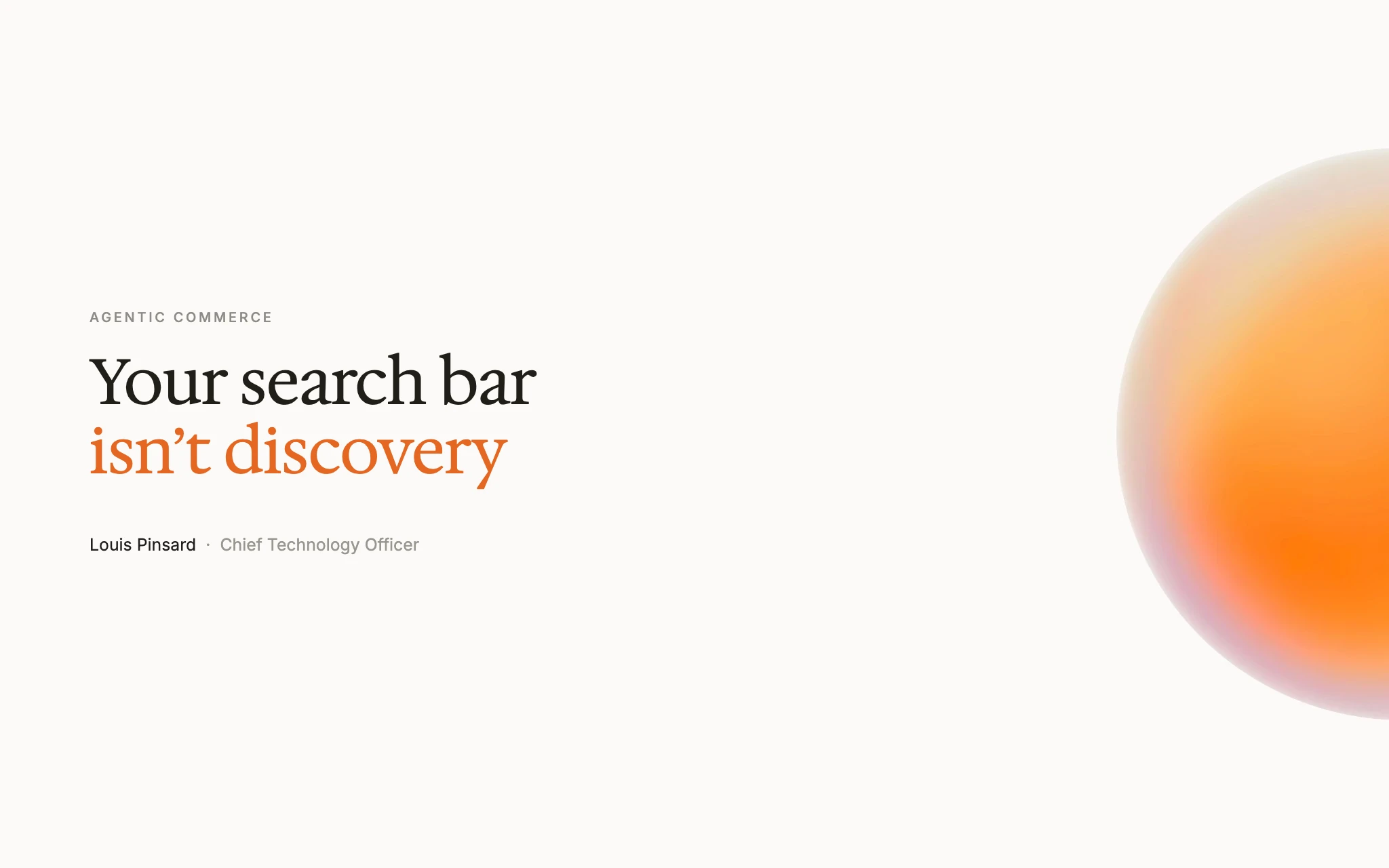 Your search bar isn’t discovery